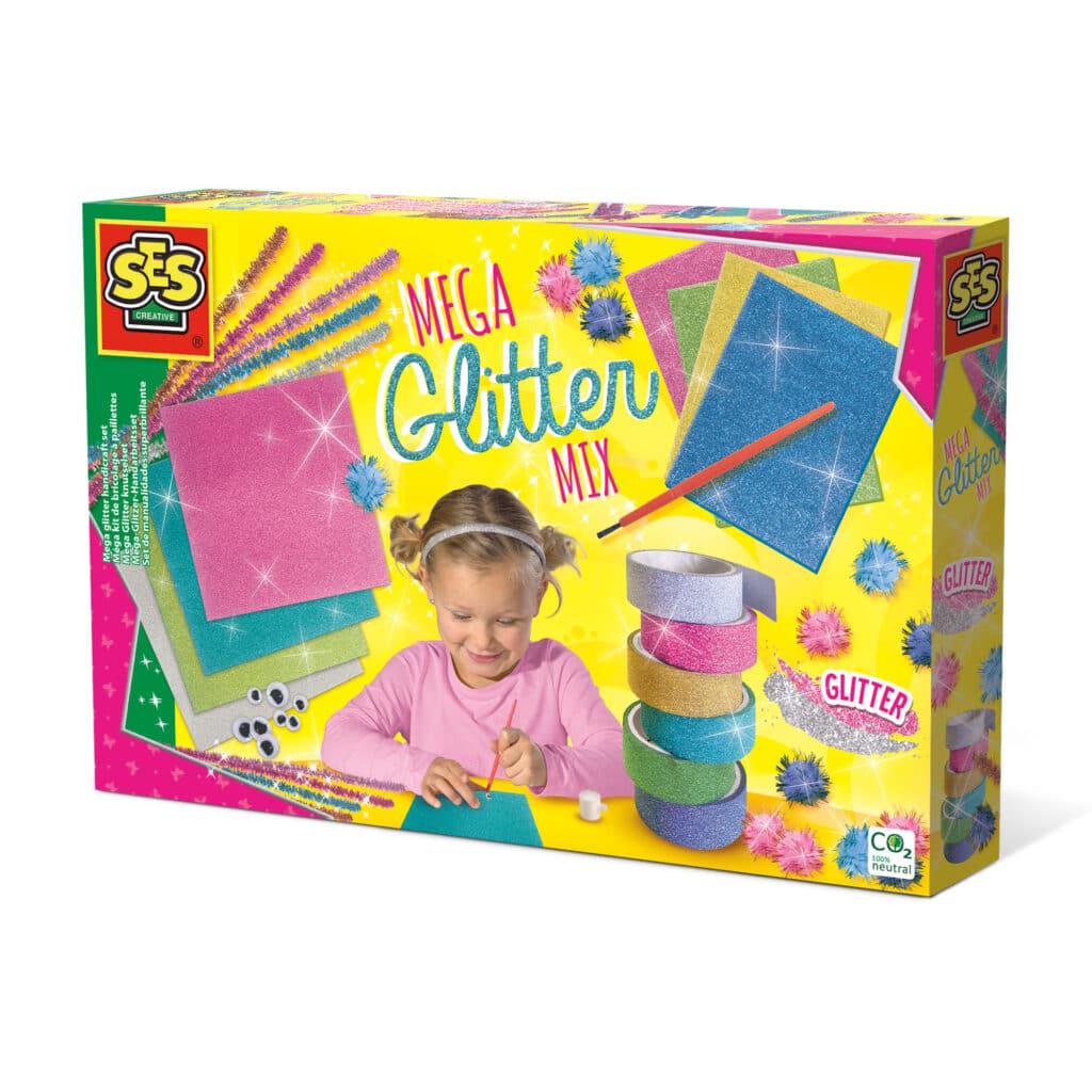 SES mega glitter knutselset 14109