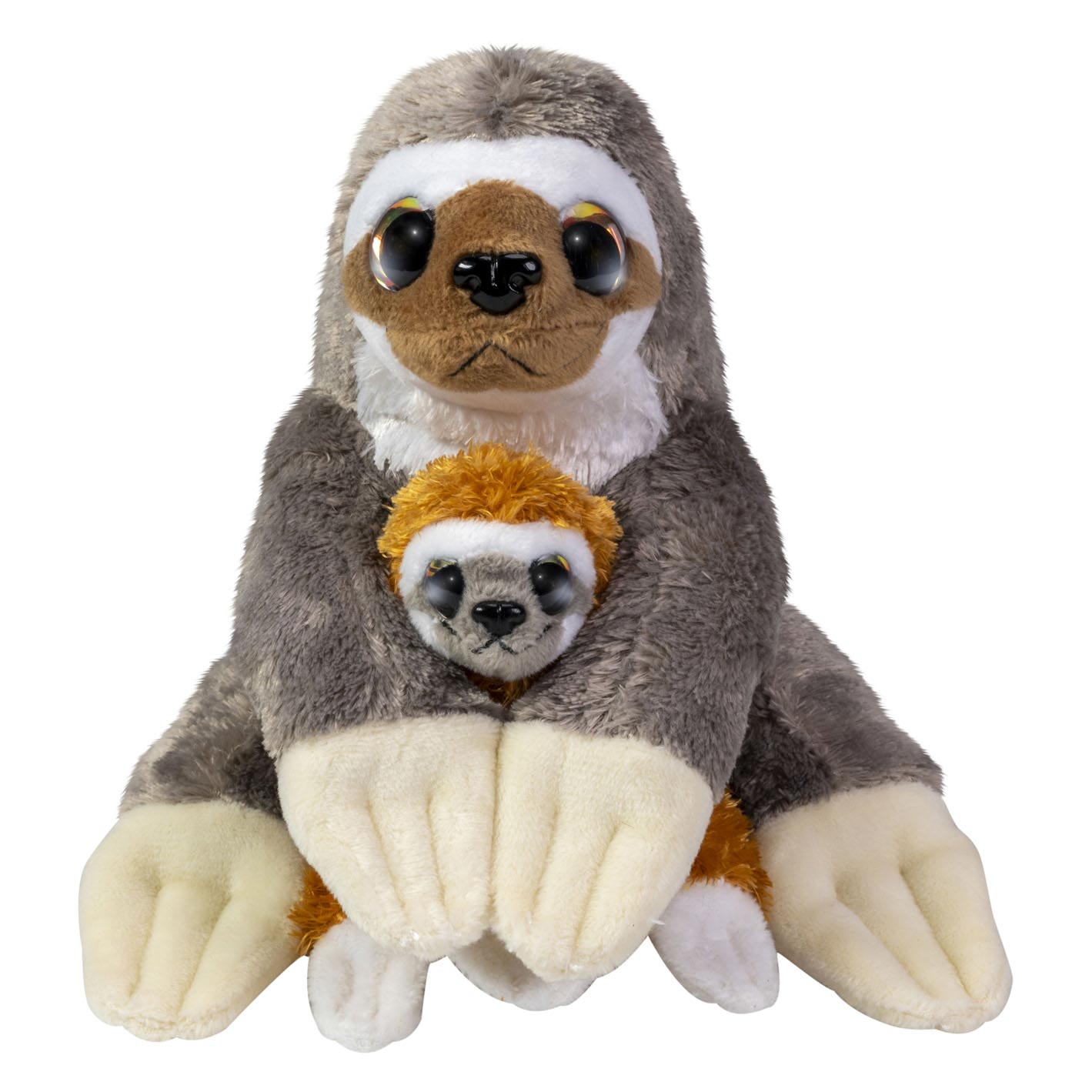 Lumo Stars knuffel - luiaard caramel en coffee, 24cm