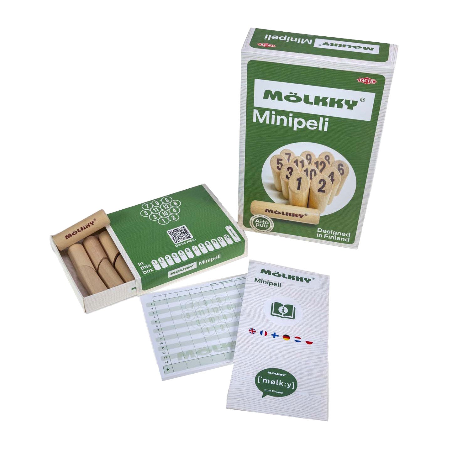 Tactic Molkky mini spel werpspel