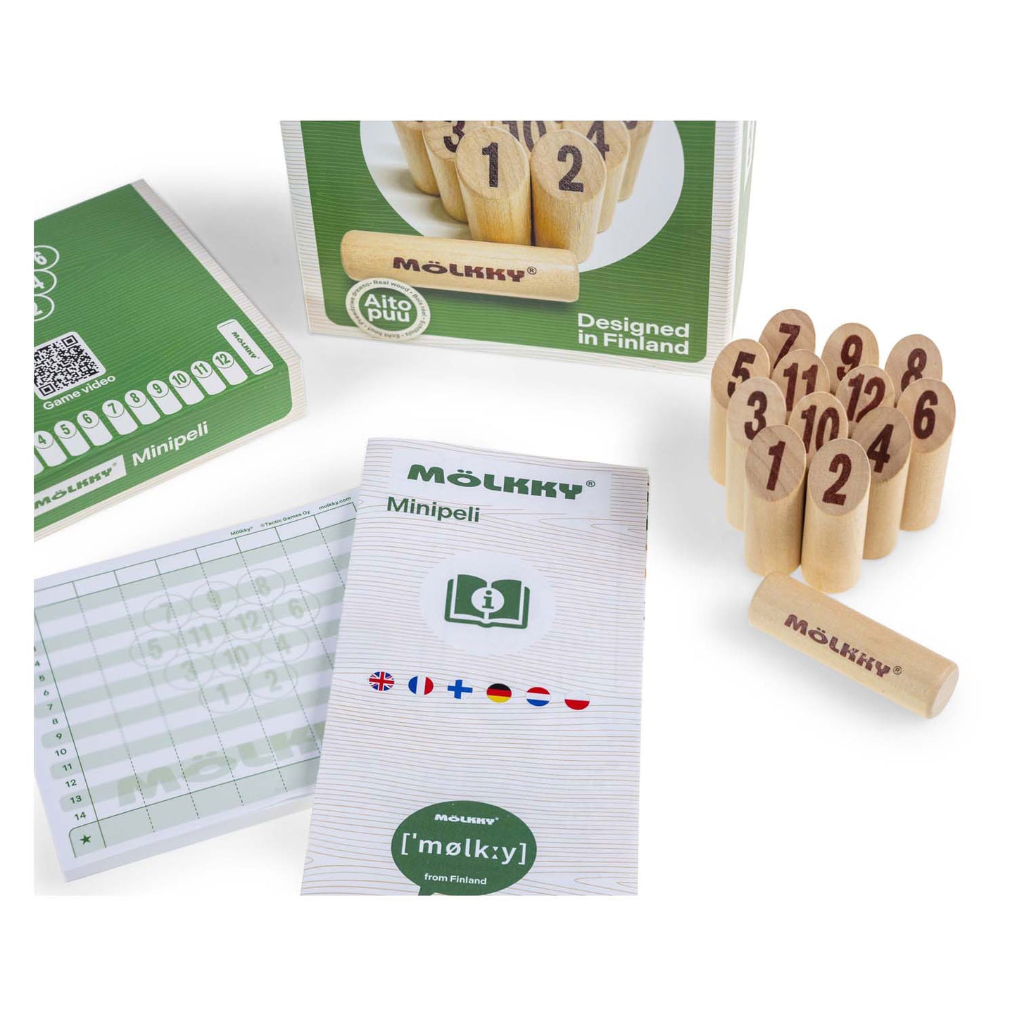 Tactic Molkky mini spel werpspel