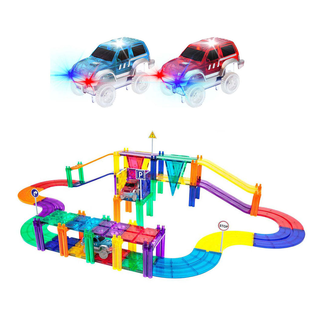Selecta Picassotiles race track - magnetische bouwtegels, 50dlg.