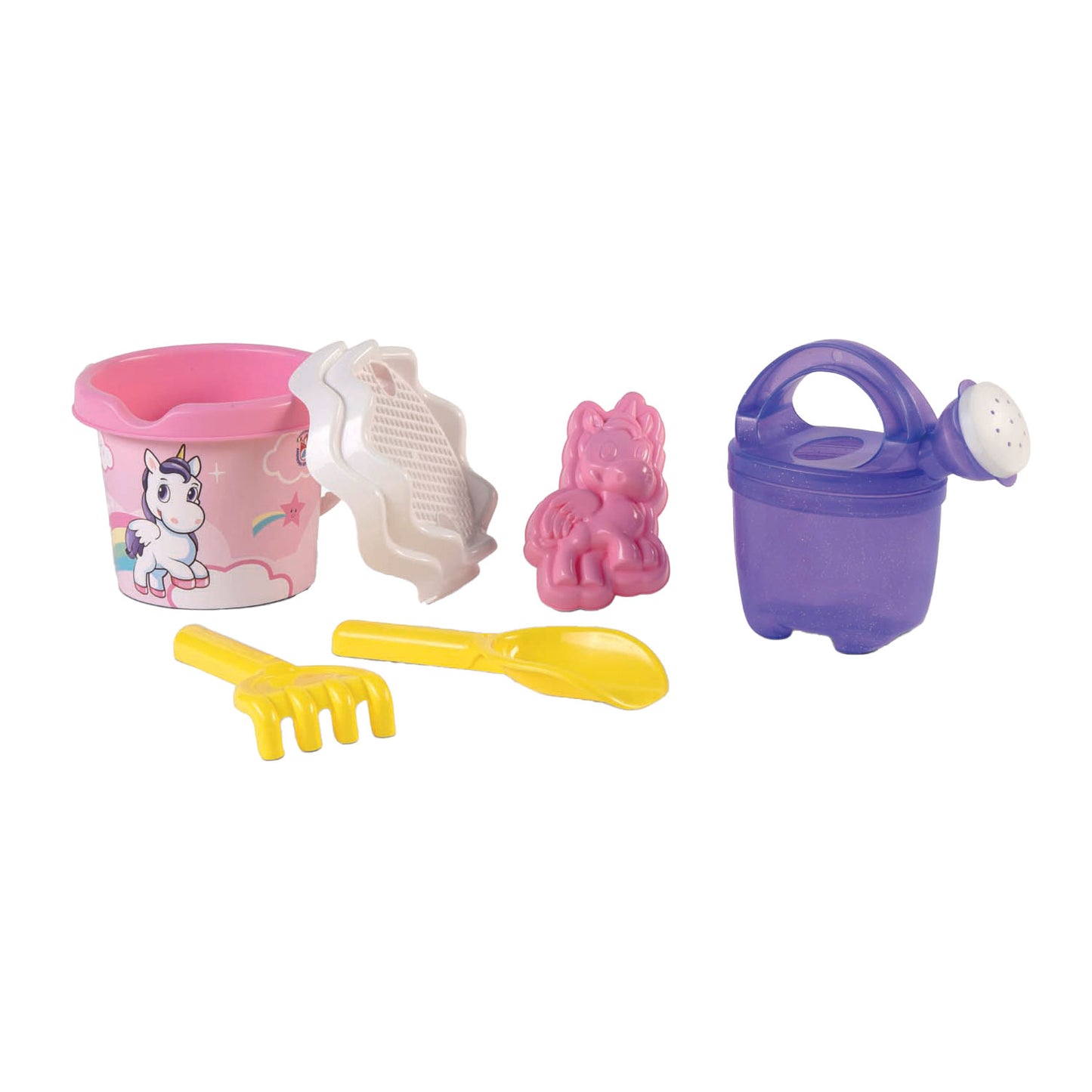 Androni Rugzak met strandset eenhoorn, 6dlg.