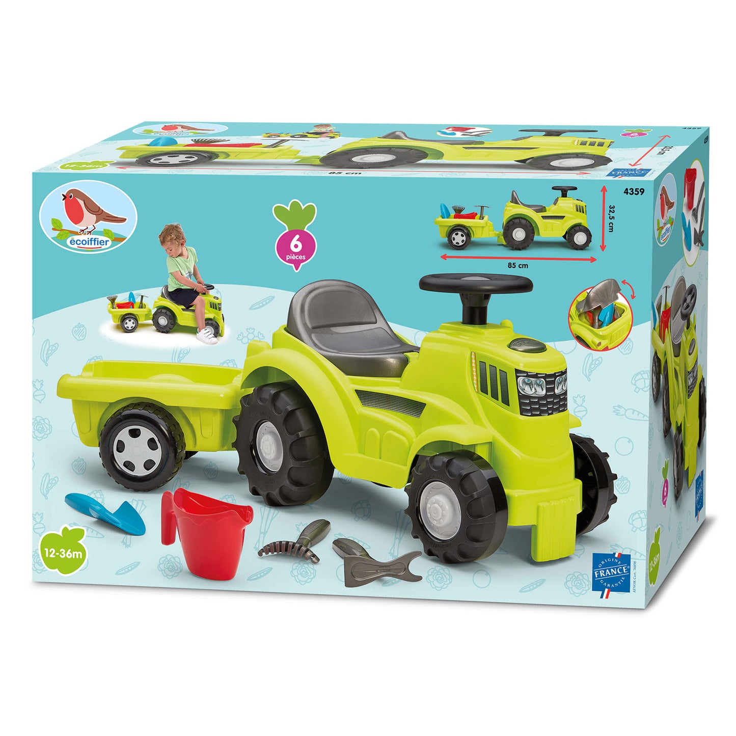 Ecoffier Ecoiffier tractor met aanhanger