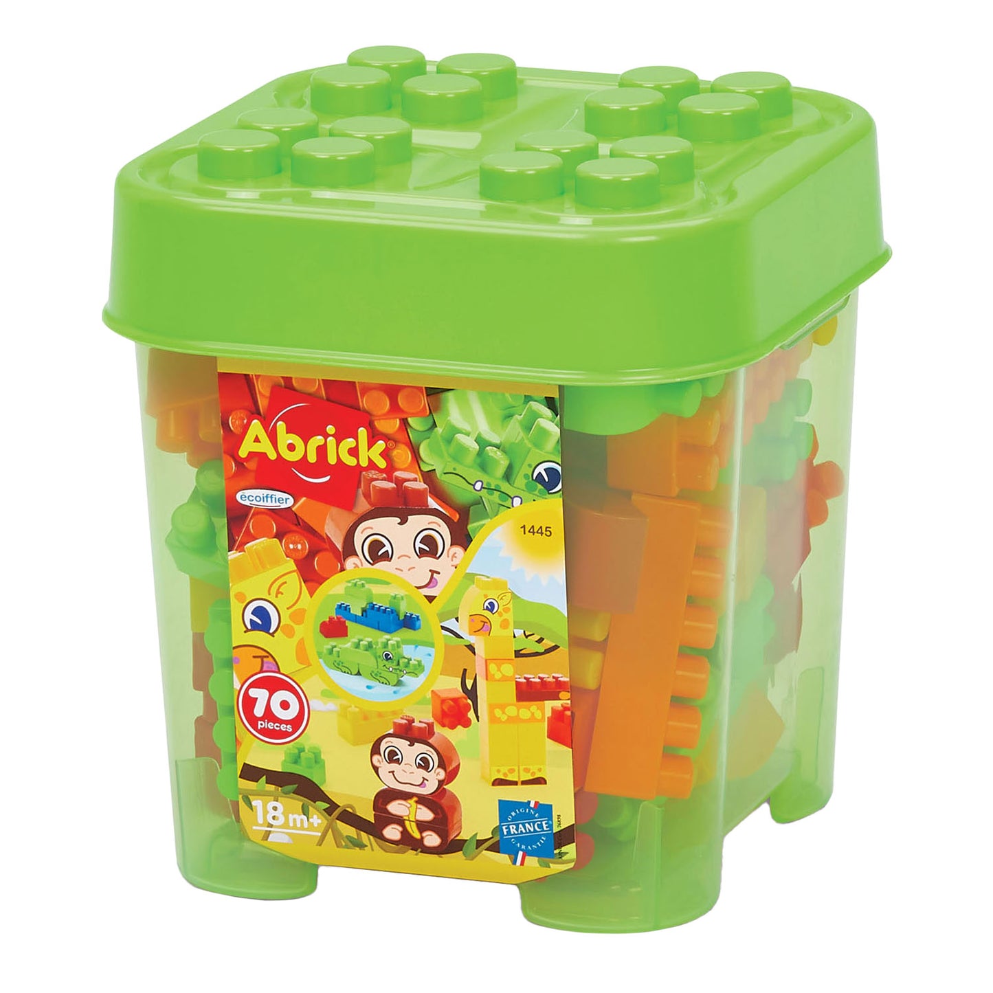 Ecoffier Ecoiffier abrick bouwblokken jungle in opbergbox - 70dlg.