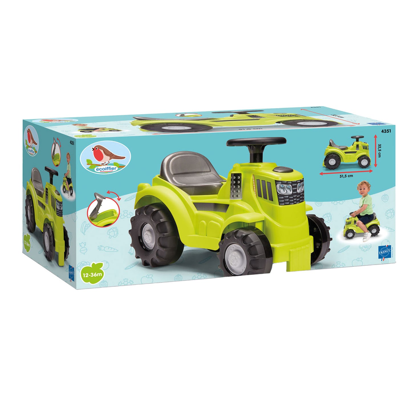 Écoiffier Ecoiffier loopauto tractor groen