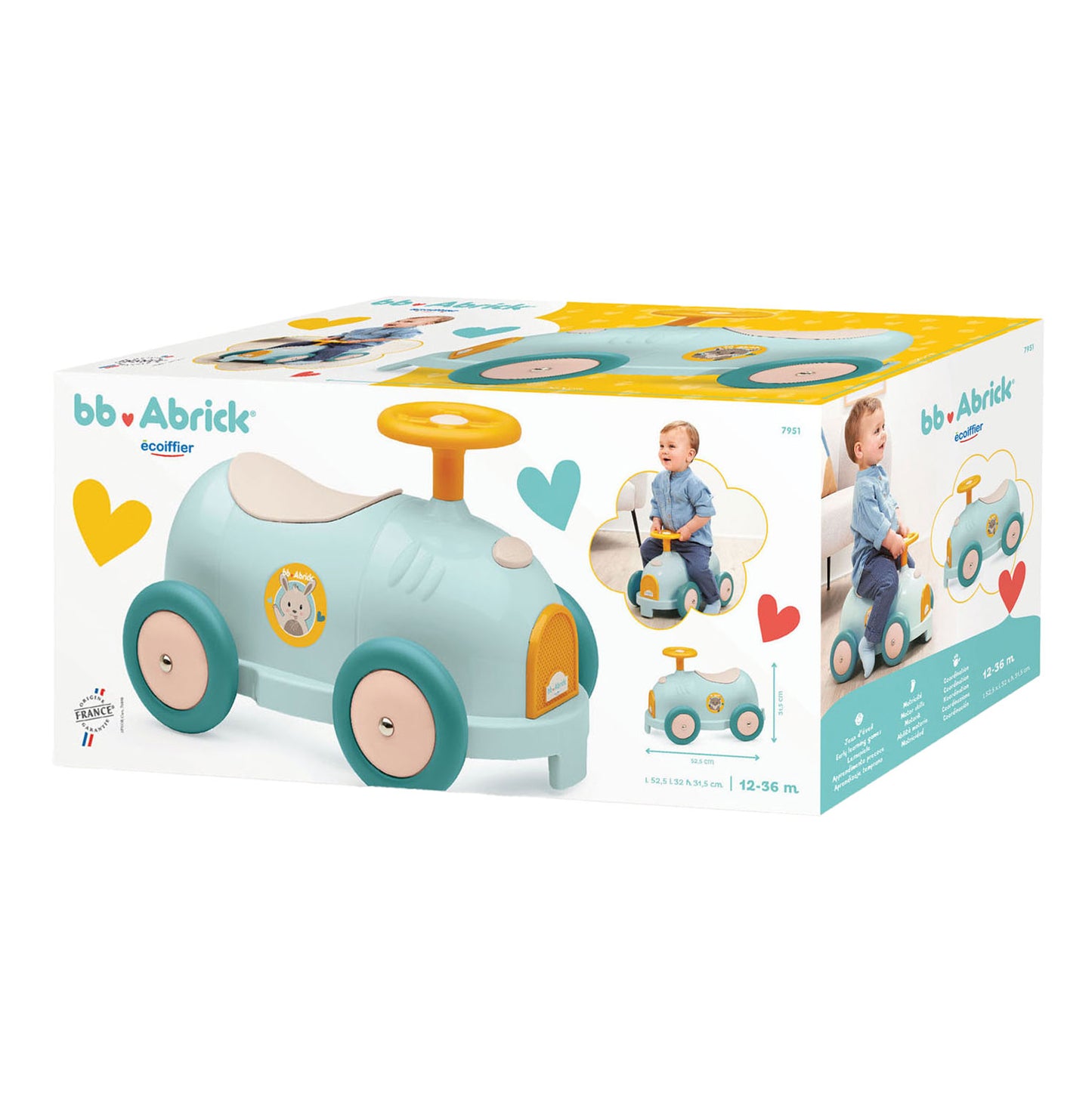 Ecoiffier Abrick Ecoiffier bb abrick loopauto konijn