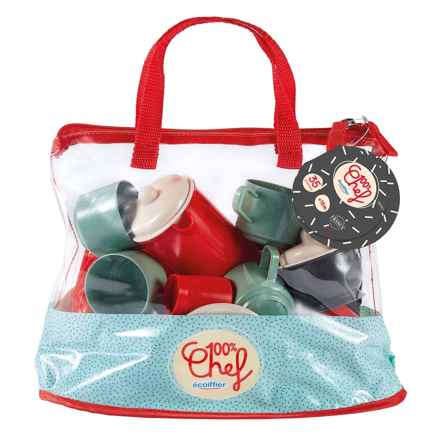 Écoiffier Ecoiffier 100% chef servies set in tas