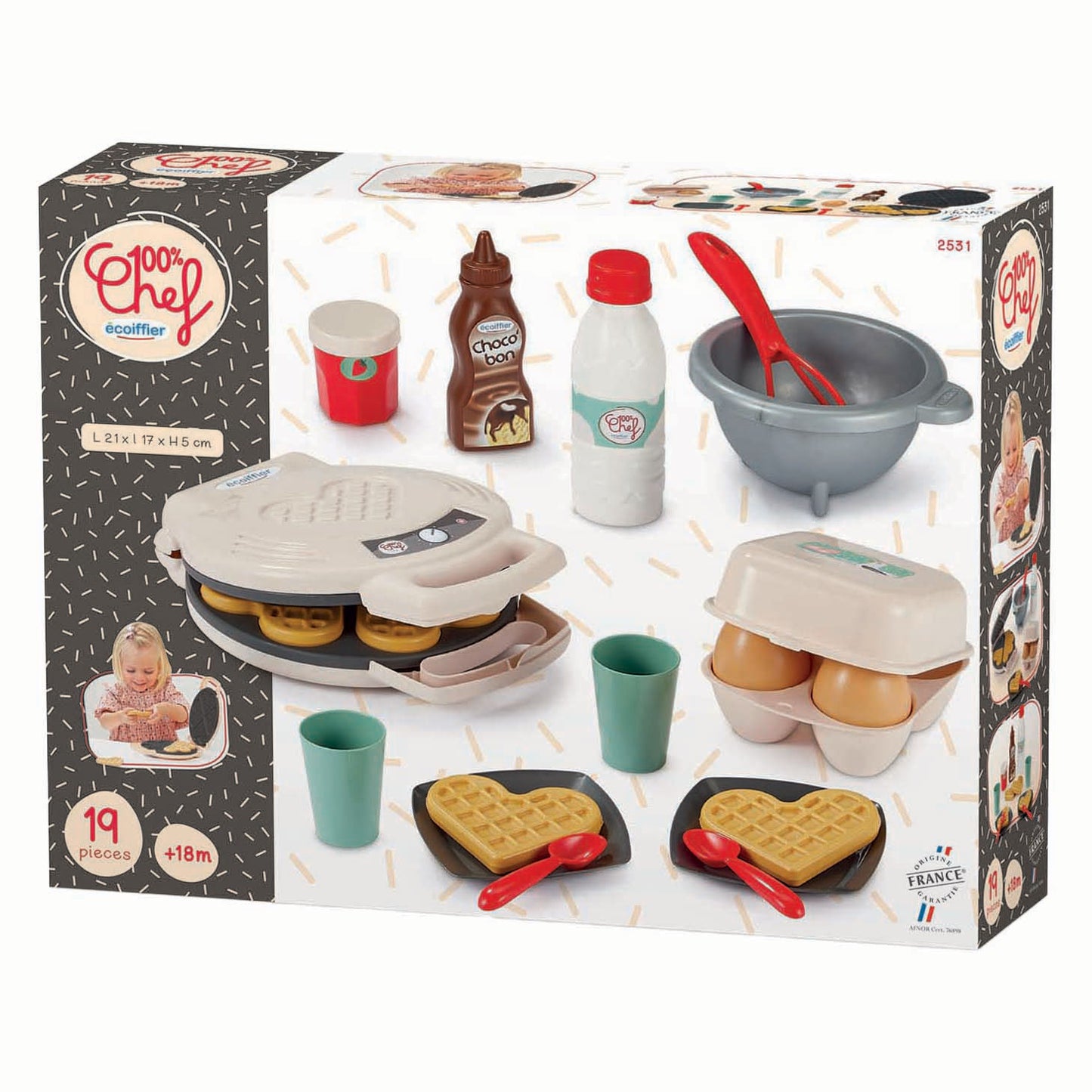 Écoiffier Ecoiffier 100% chef wafelijzer - 19dlg.