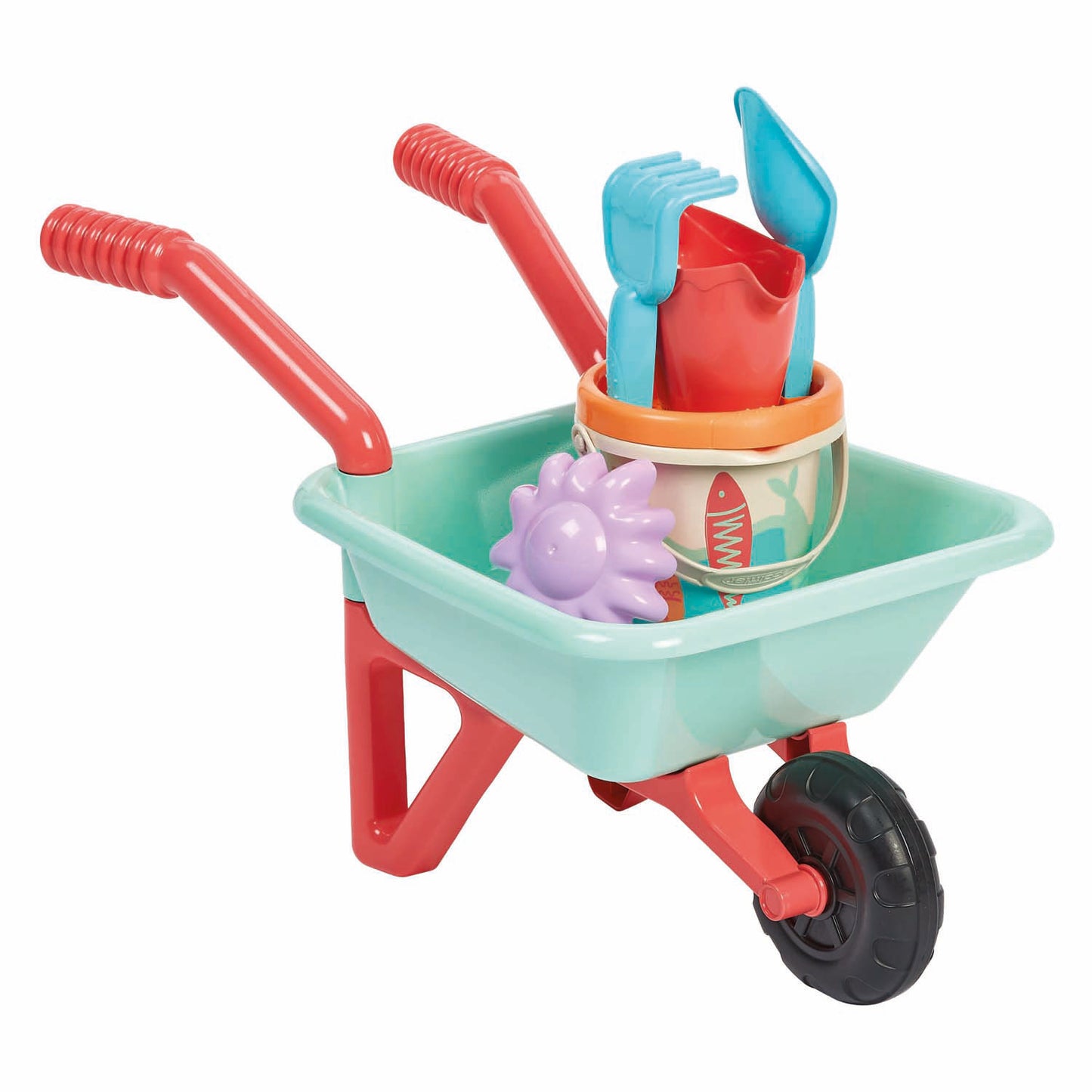 Ecoiffier kruiwagen met accessoires - 7dlg.