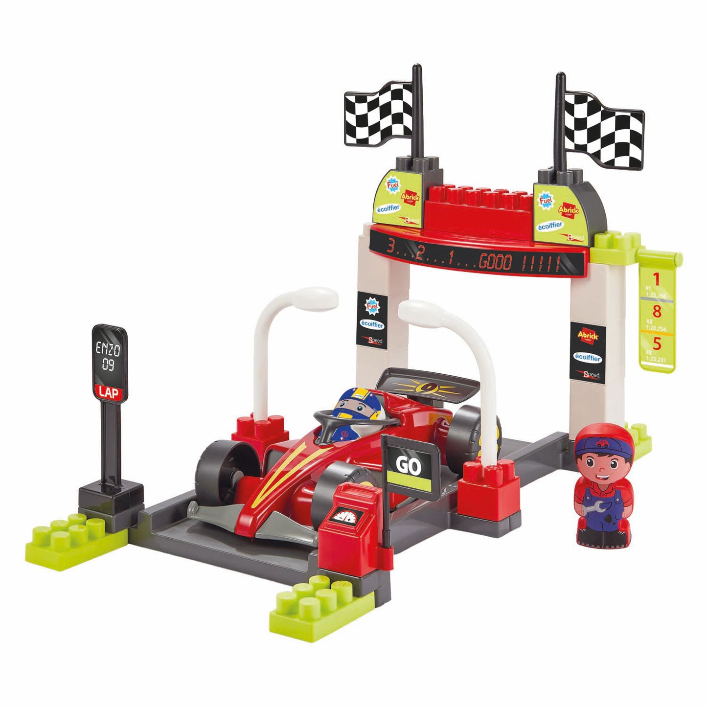 Ecoiffier Abrick speelset pit stop formule 1