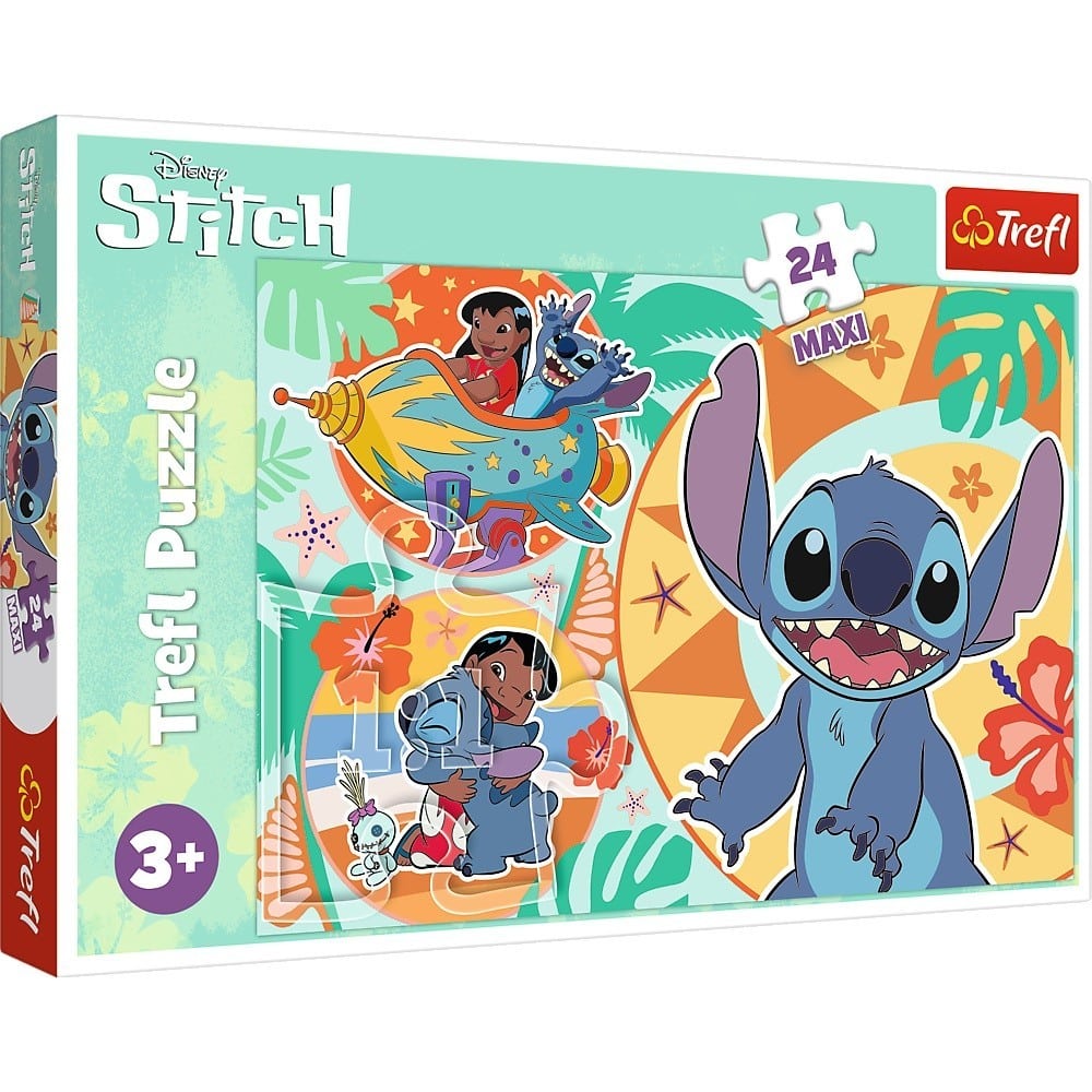 Trefl Disney stitch kinderpuzzel met 24 maxistukjes