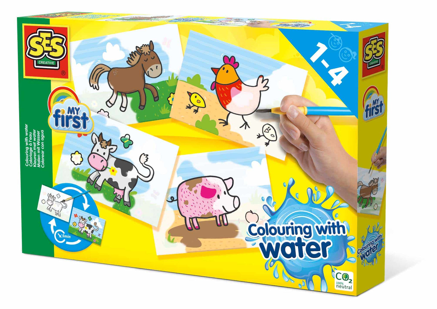 SES Creative Ses my first kleuren met water - boerderij dieren