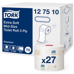Tork Toiletpapier t6 premium wit 3-laags 27 rollen