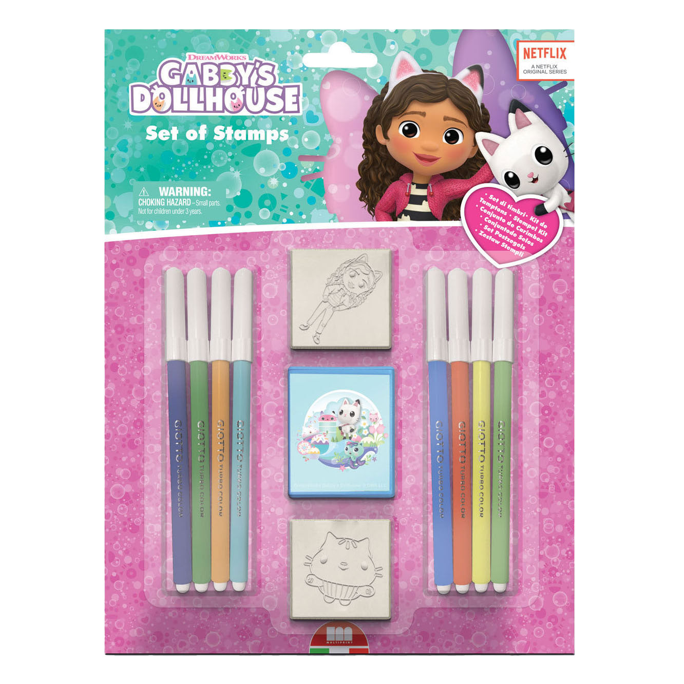 Multiprint Gabby's poppenhuis stempelset, 11dlg.