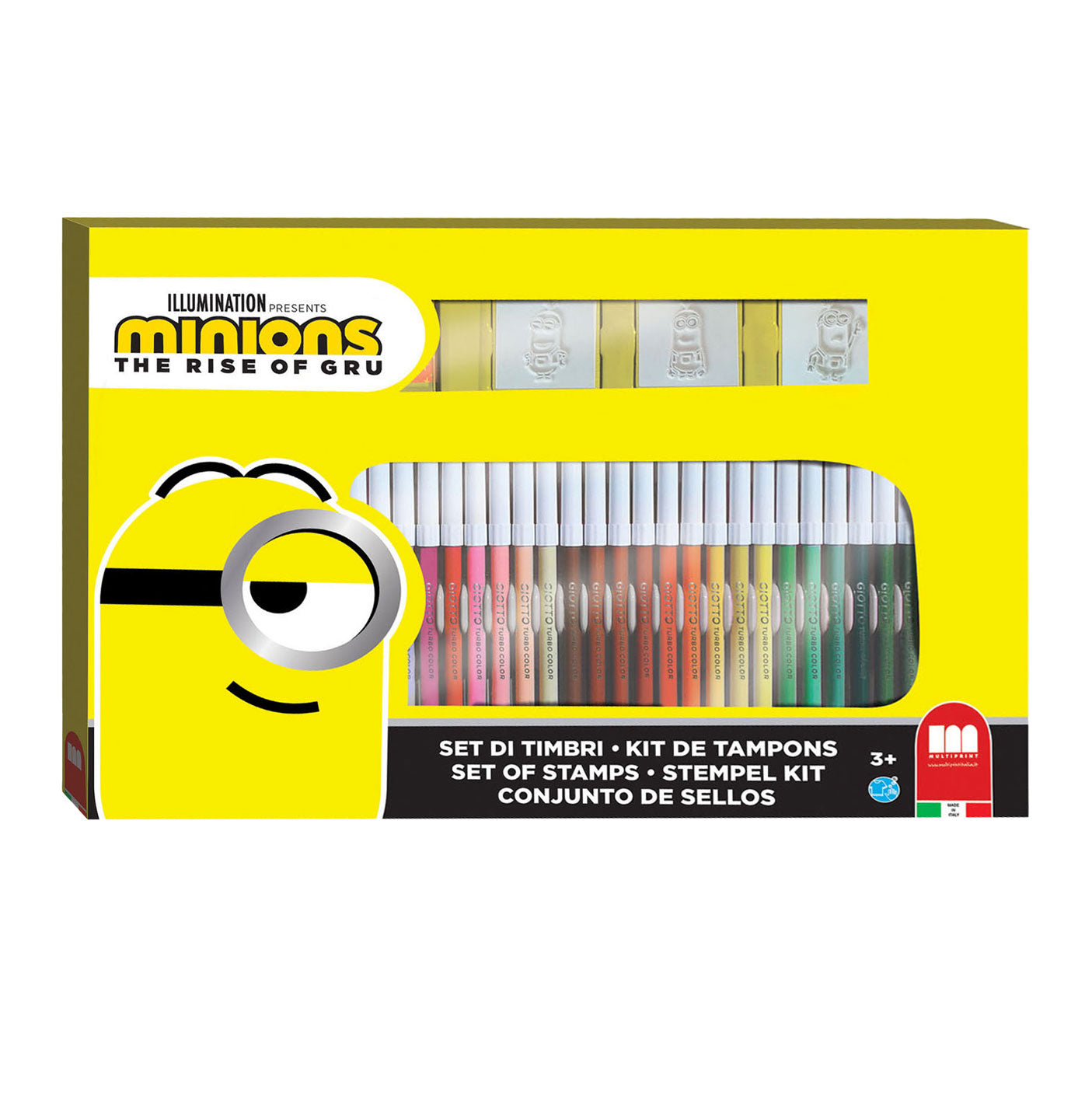 Multiprint Minions kleurset met stempels, 41dlg.