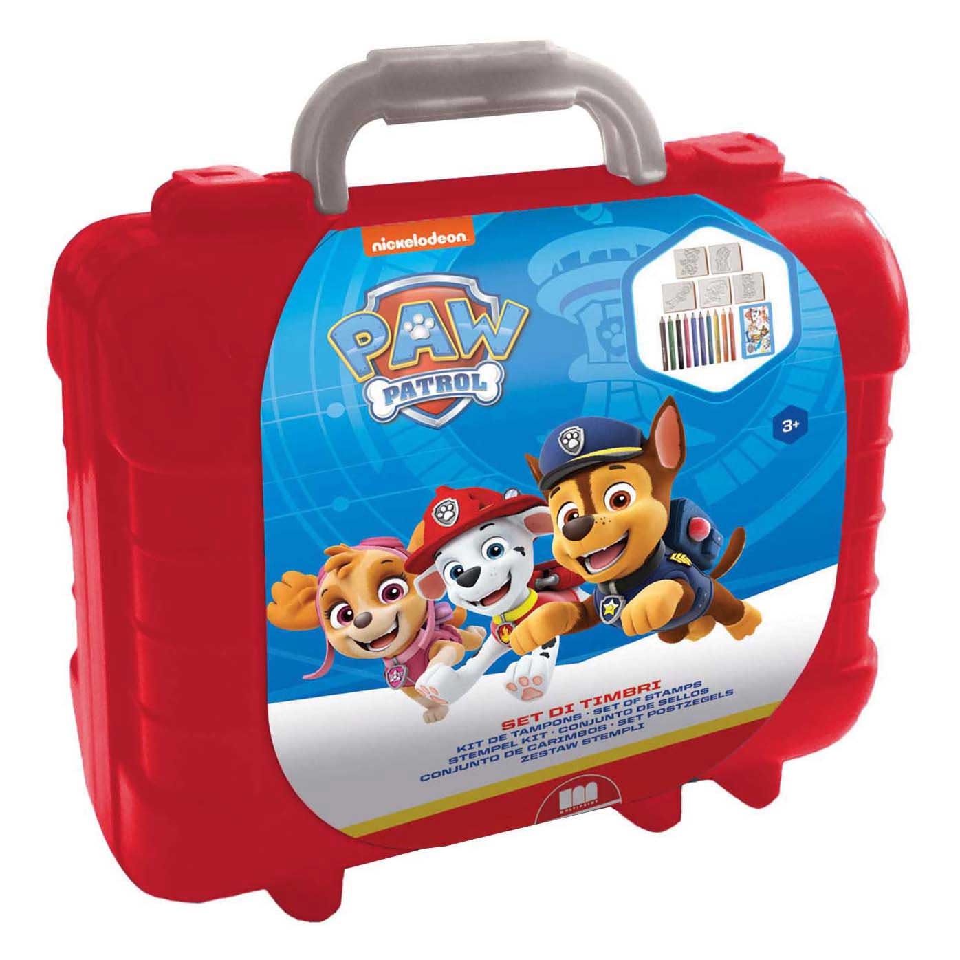 Multiprint Paw patrol reis stempel- en kleurkoffer