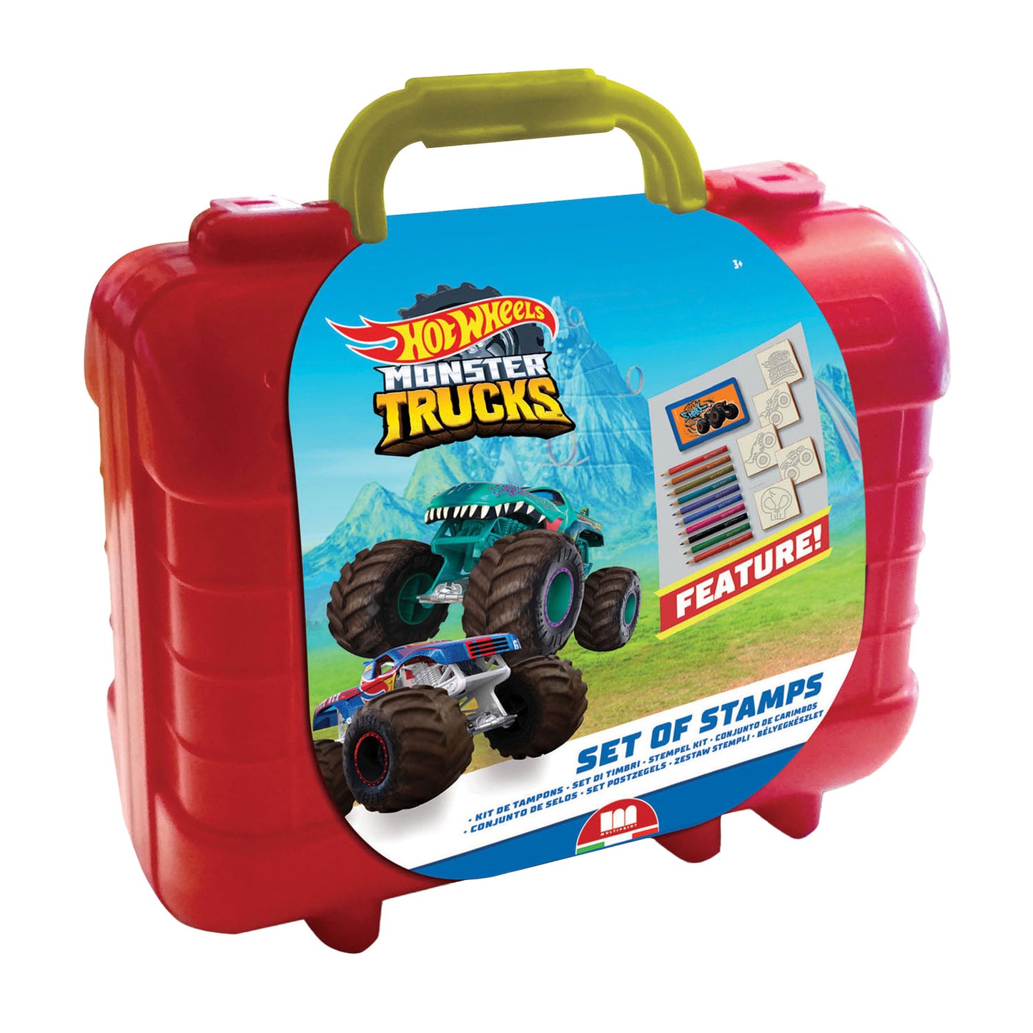 Multiprint Hot wheels reis stempel- en kleurkoffer
