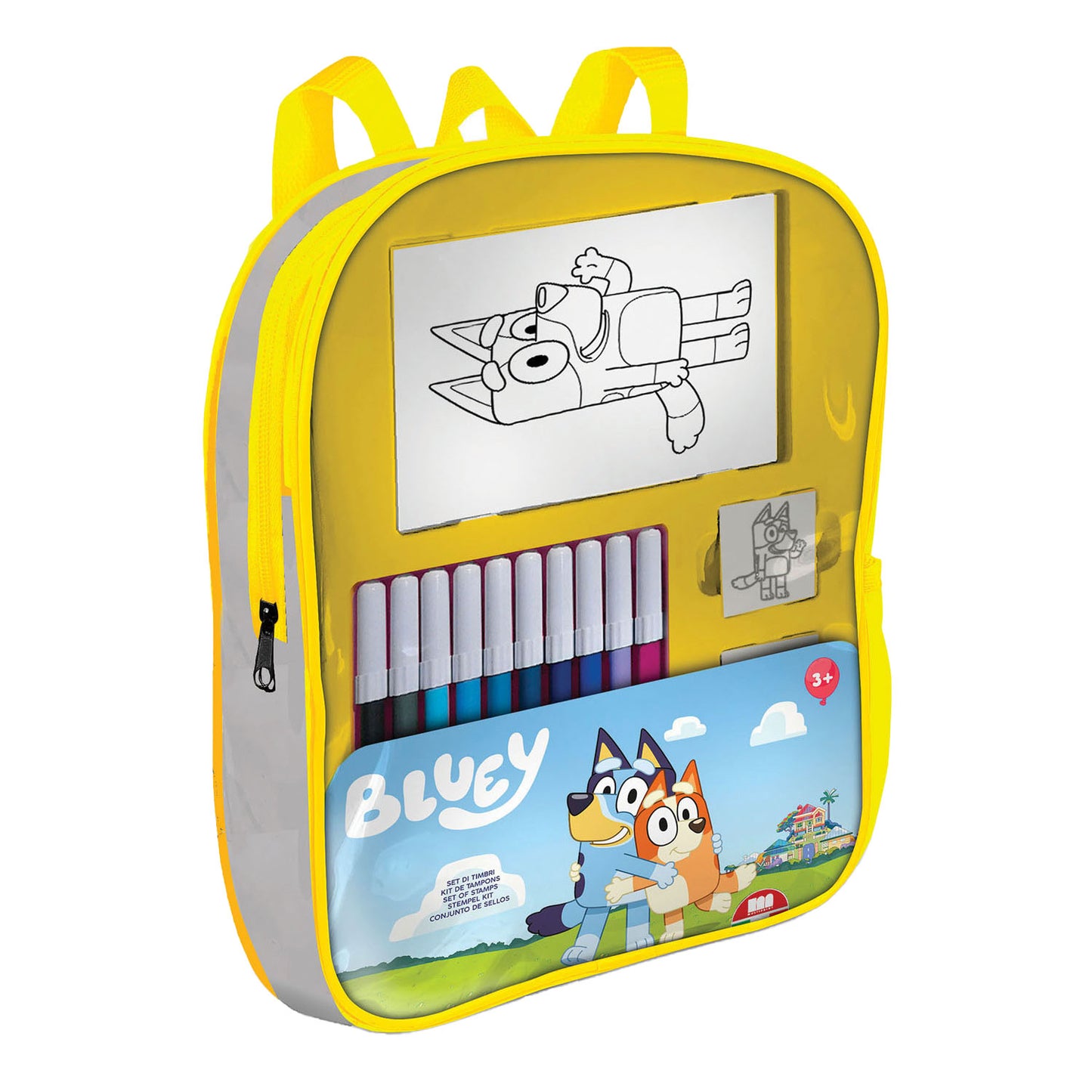 Multiprint Bluey rugzak met stempels en viltstiften