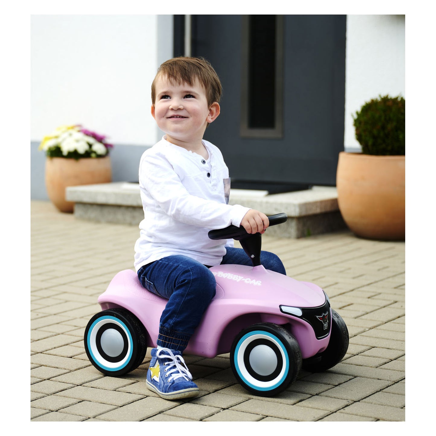 BIG bobby car neo roze loopauto