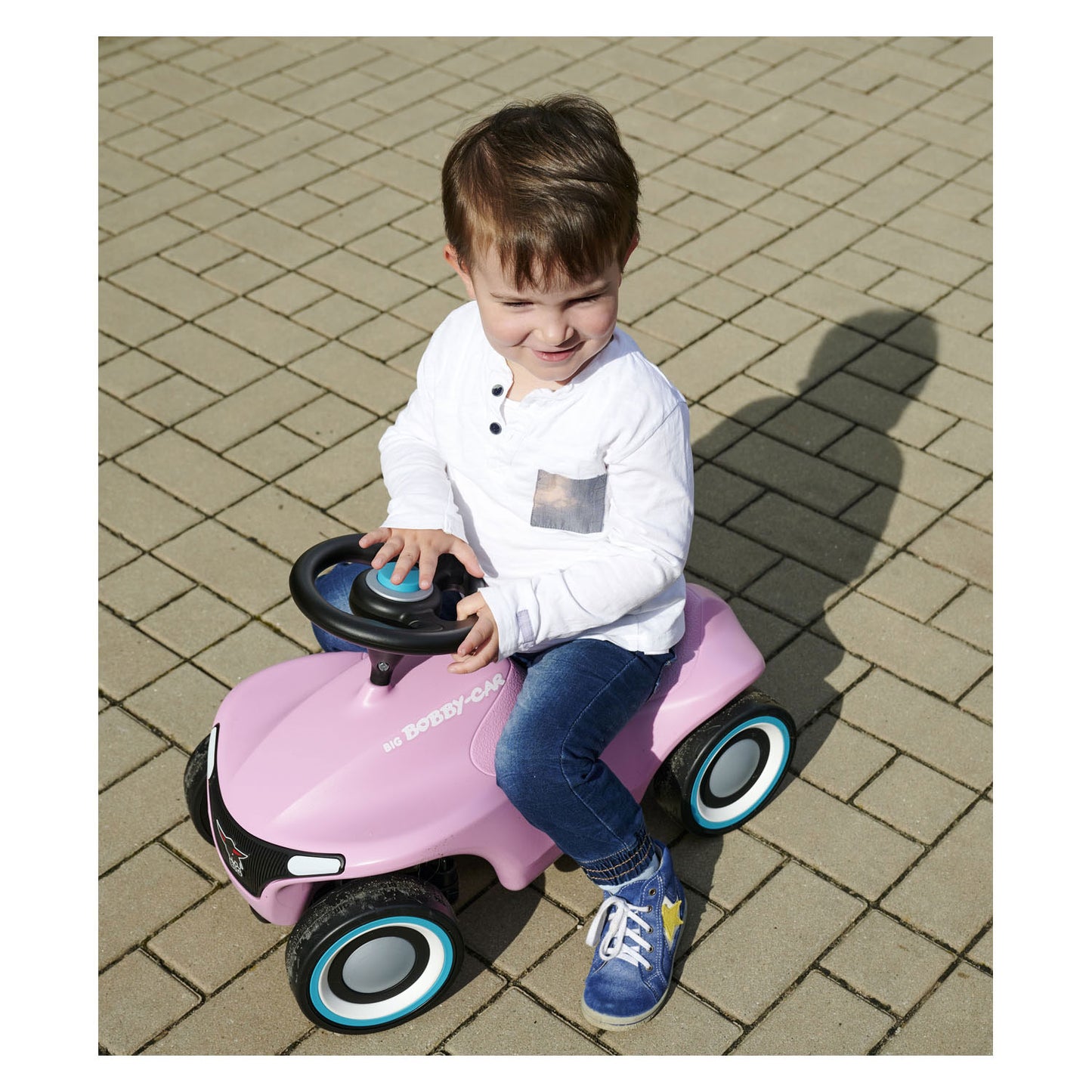 BIG bobby car neo roze loopauto