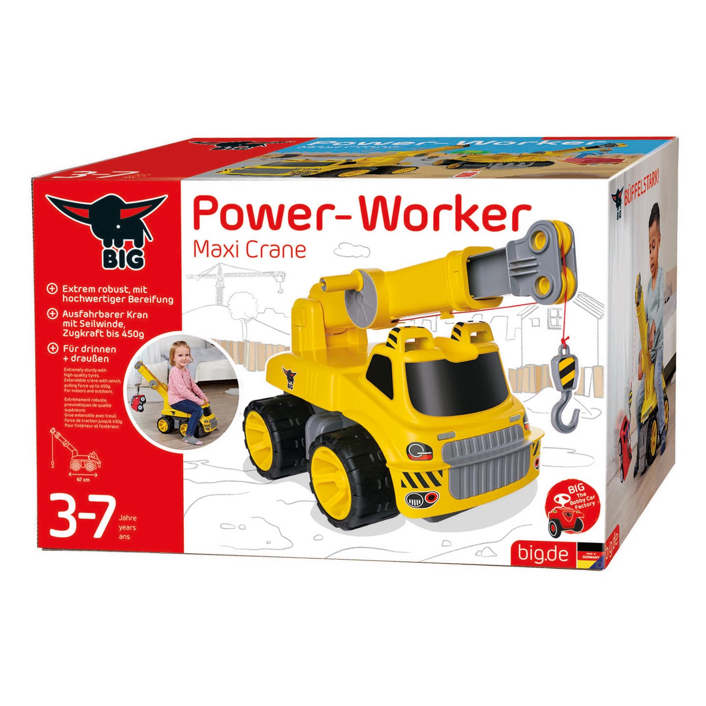 BIG power worker maxi loopauto met kraan