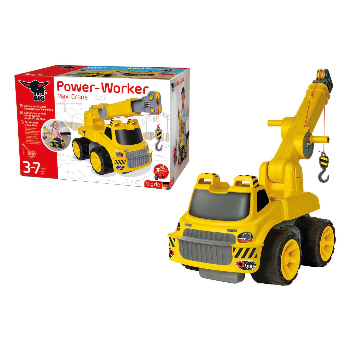 BIG power worker maxi loopauto met kraan