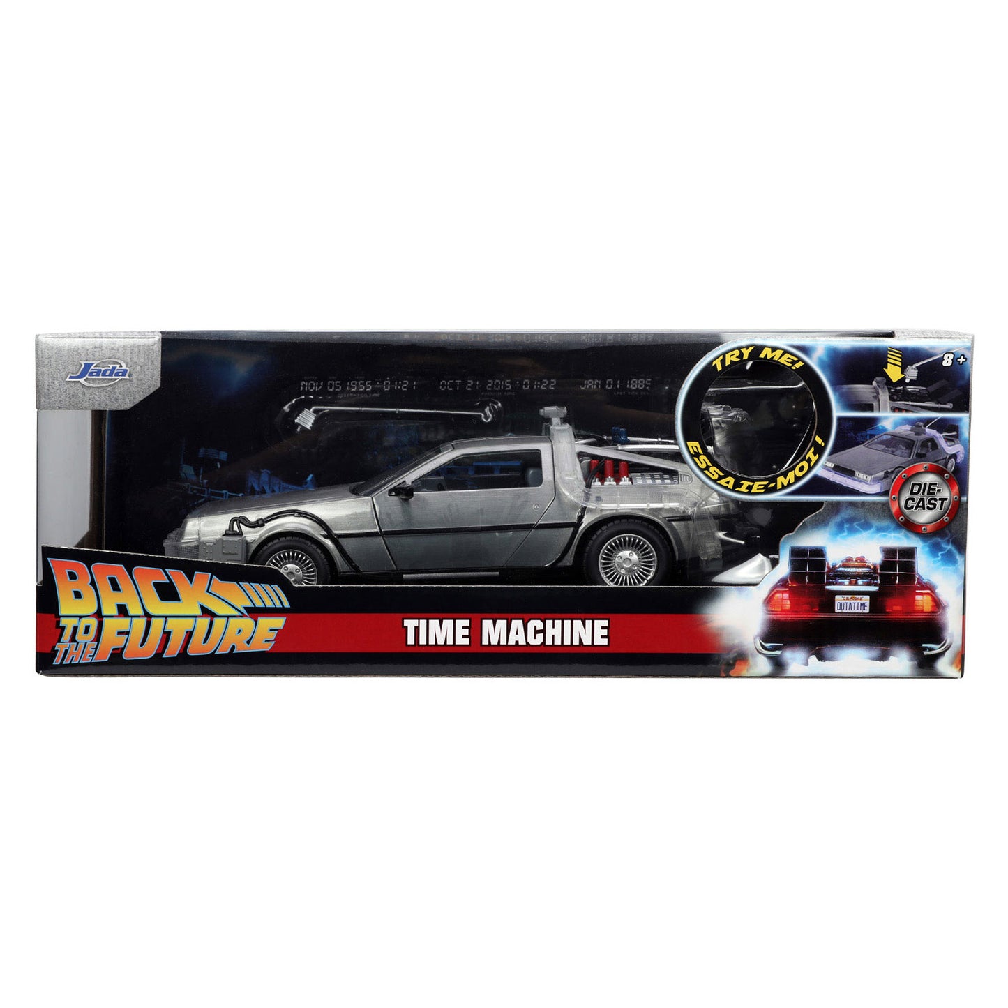 JADA die-cast time machine back to the future 1 auto 1:24