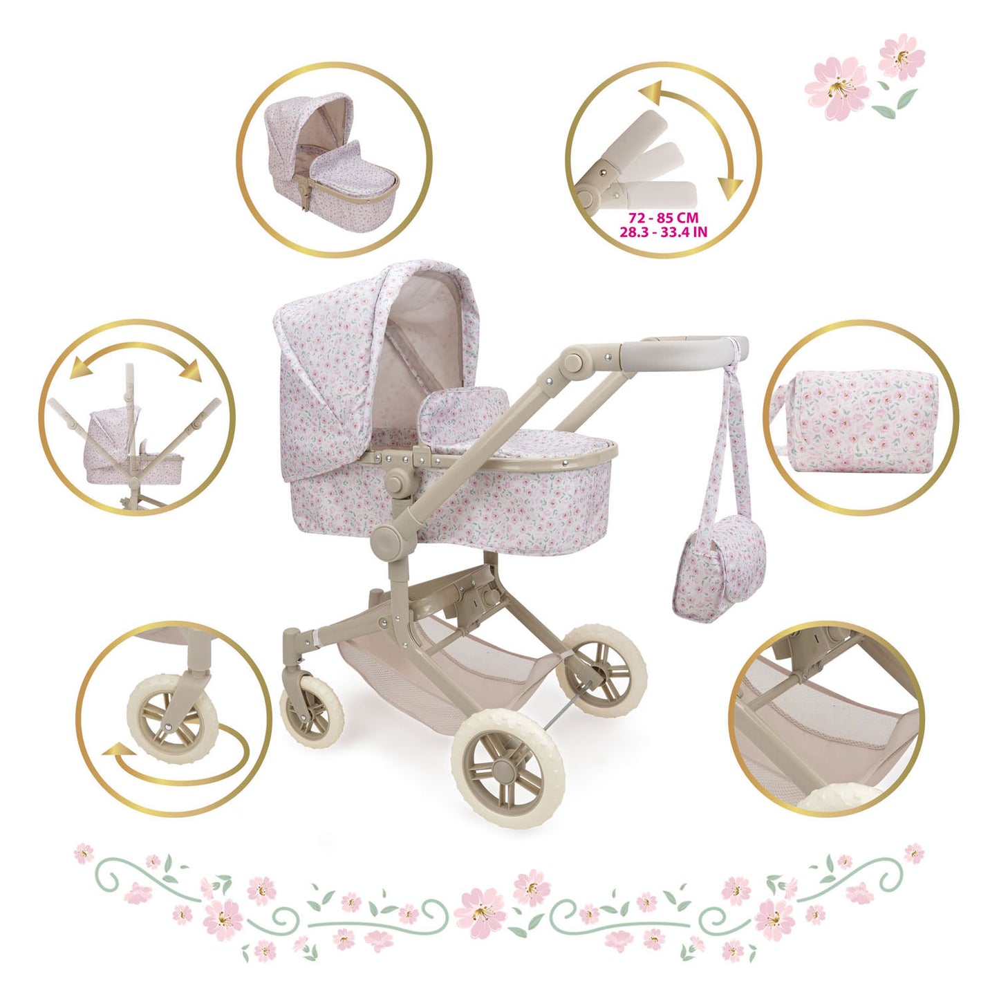 509 Crew Citypark 2-in-1 deluxe poppenwagen buggy