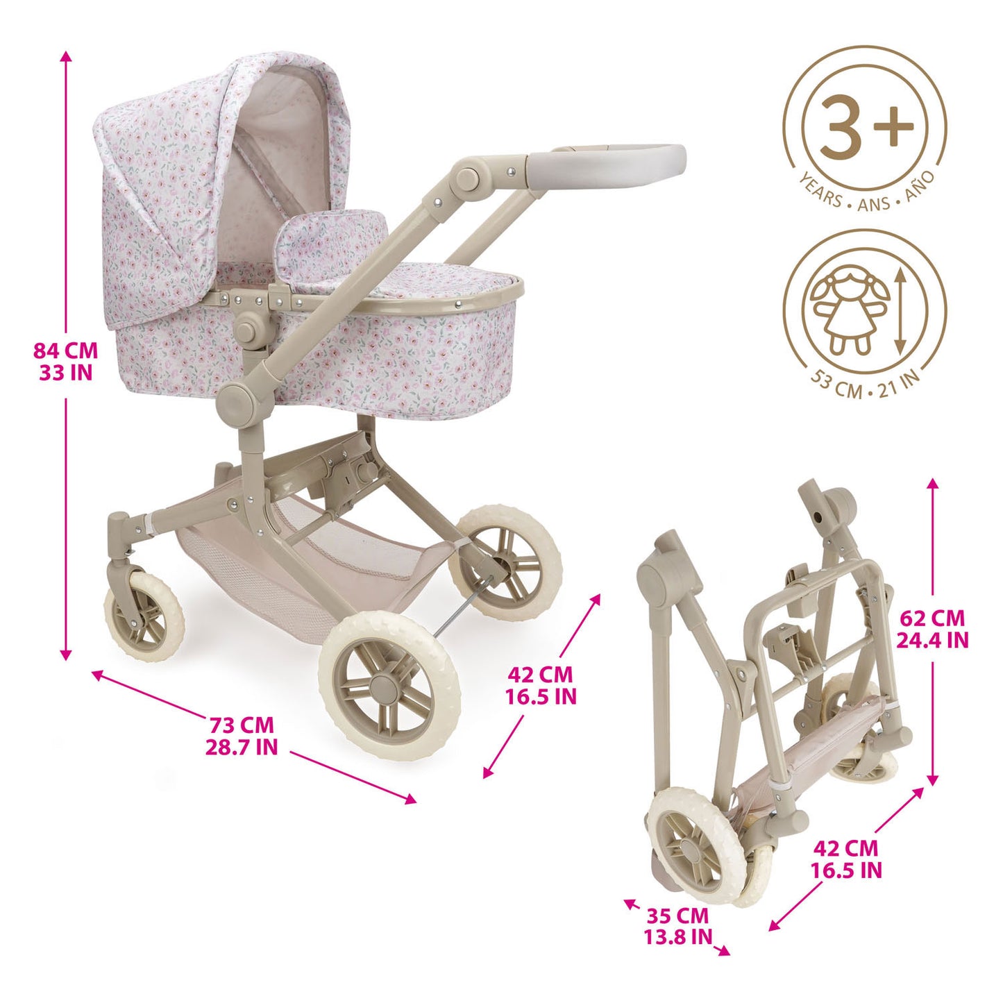 509 Crew Citypark 2-in-1 deluxe poppenwagen buggy