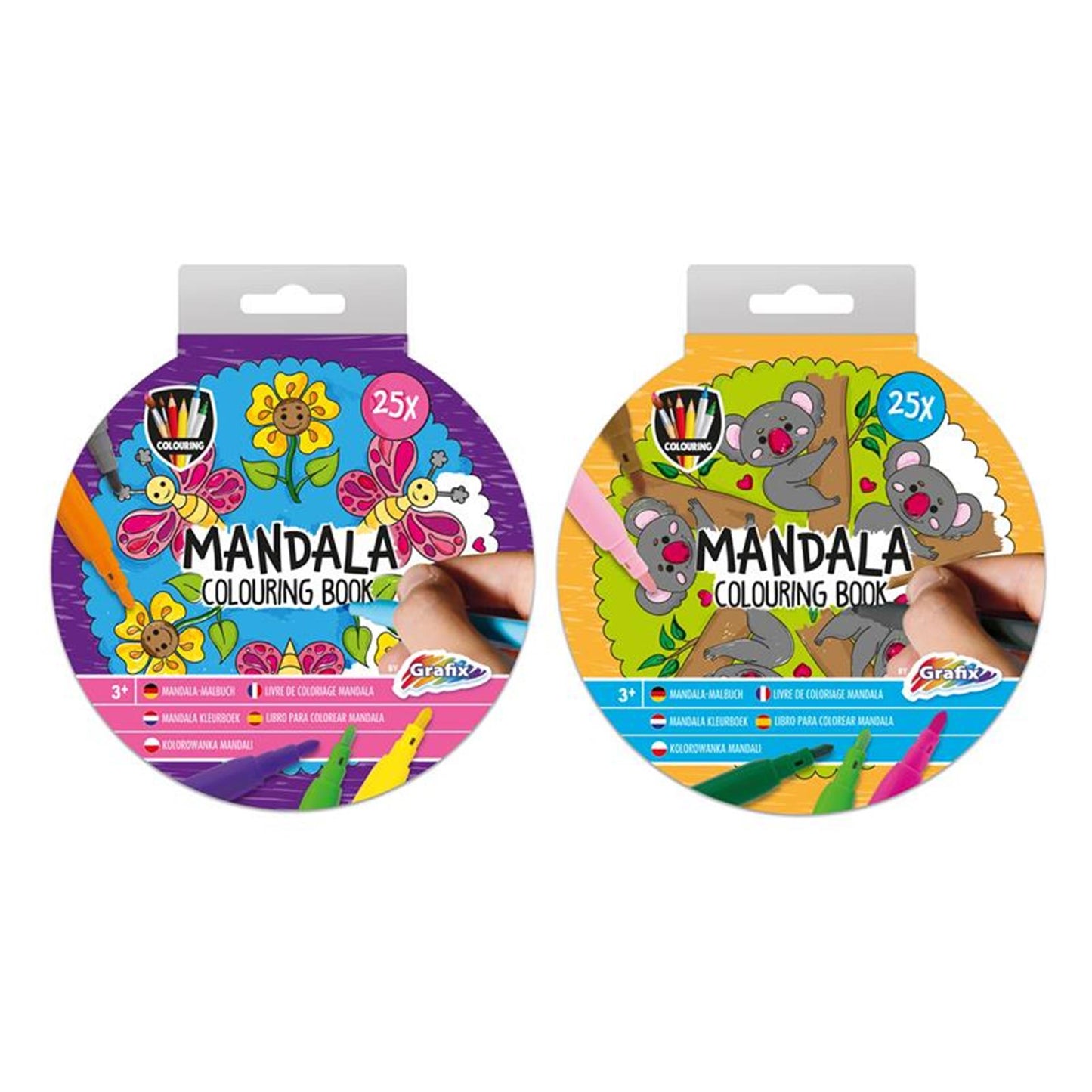 Grafix mandala kleurboek 25blz ø15cm