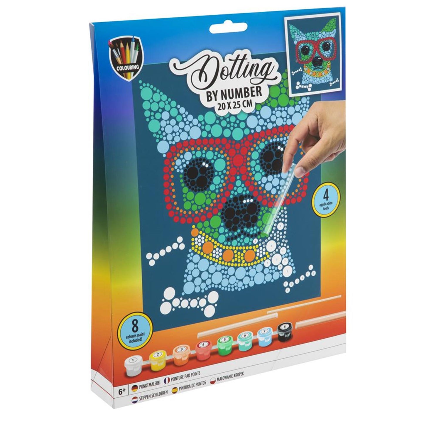 Grafix Dotting op nummer 20x25cm