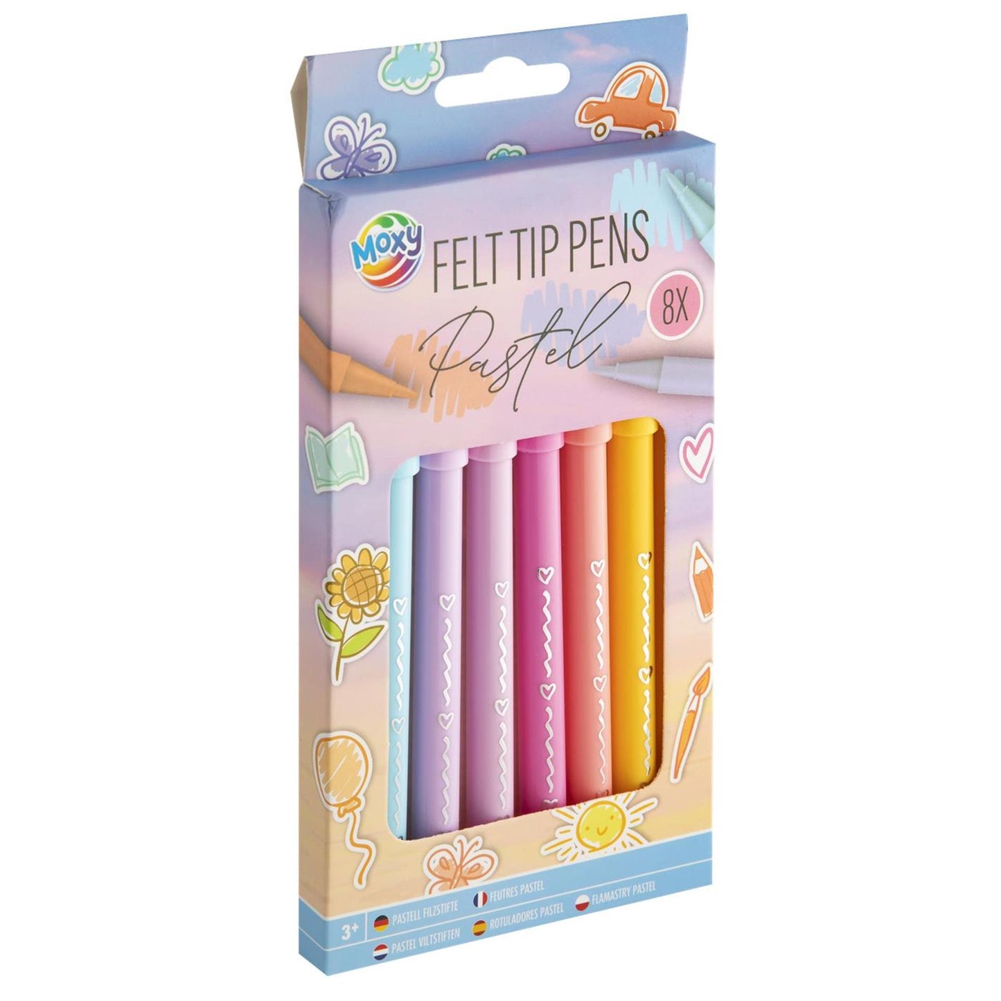 Moxy Viltstiften pastel, 8st.