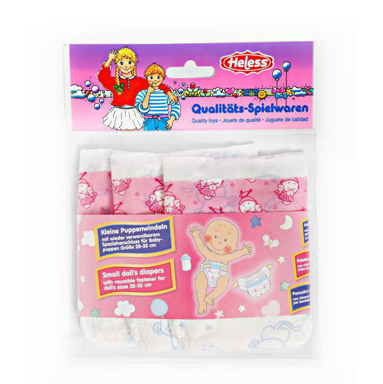 Heless Poppenluiers roze - 3st, 28-35 cm