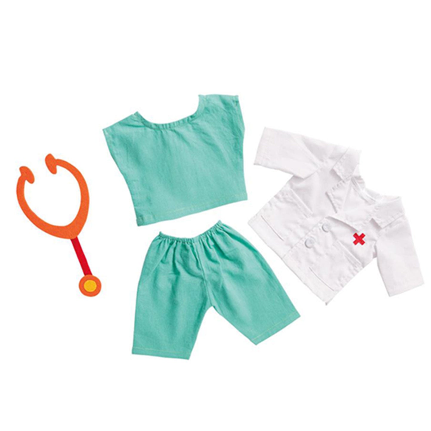 Heless Poppen doktersoutfit met stethoscoop, 28-35 cm