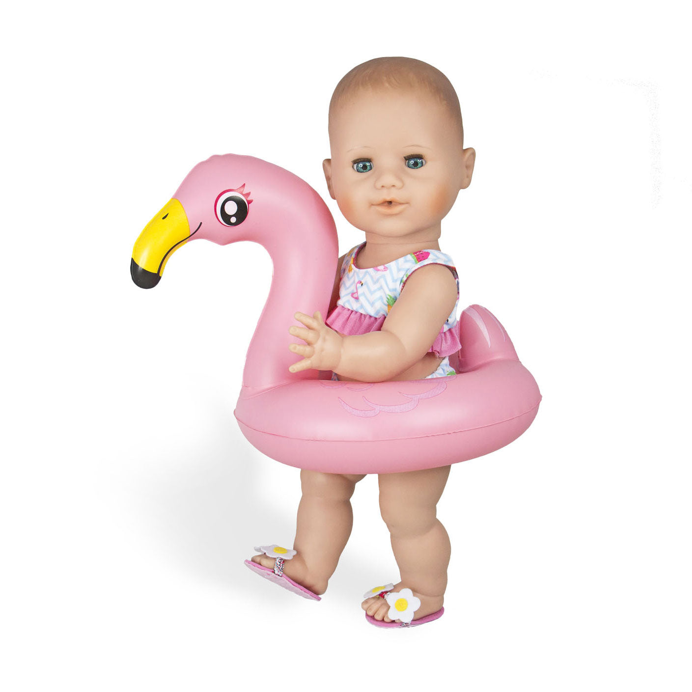 Heless Poppen zwemset flamingo, 35-45 cm