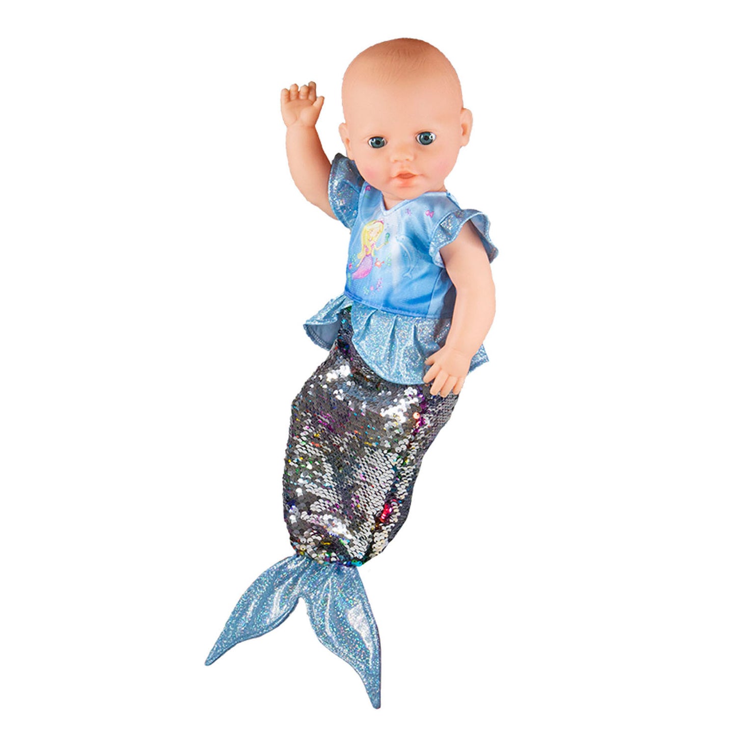 Heless Poppenjurk zeemeermin met pailletten, 28-35 cm