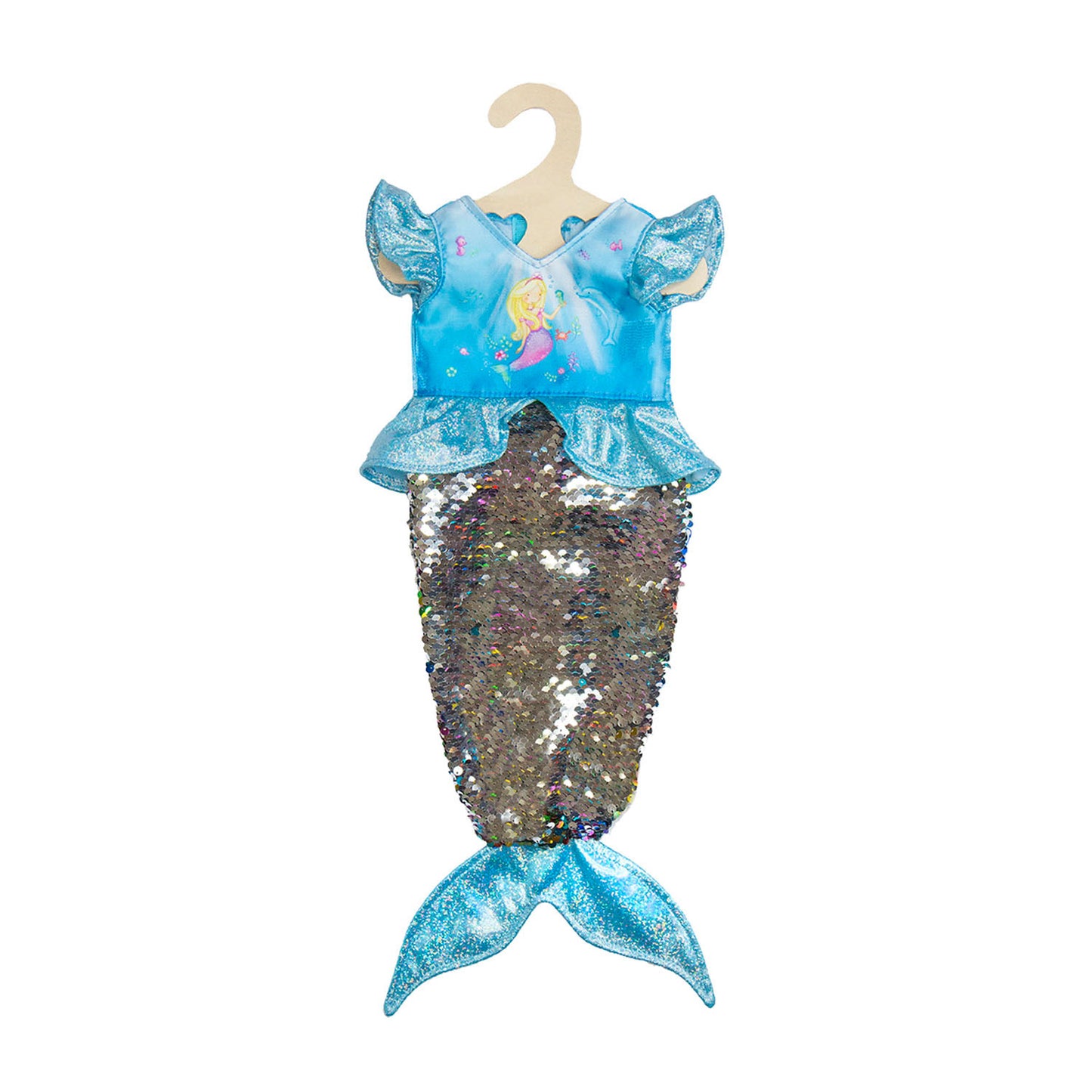 Heless Poppenjurk zeemeermin met pailletten, 35-45 cm