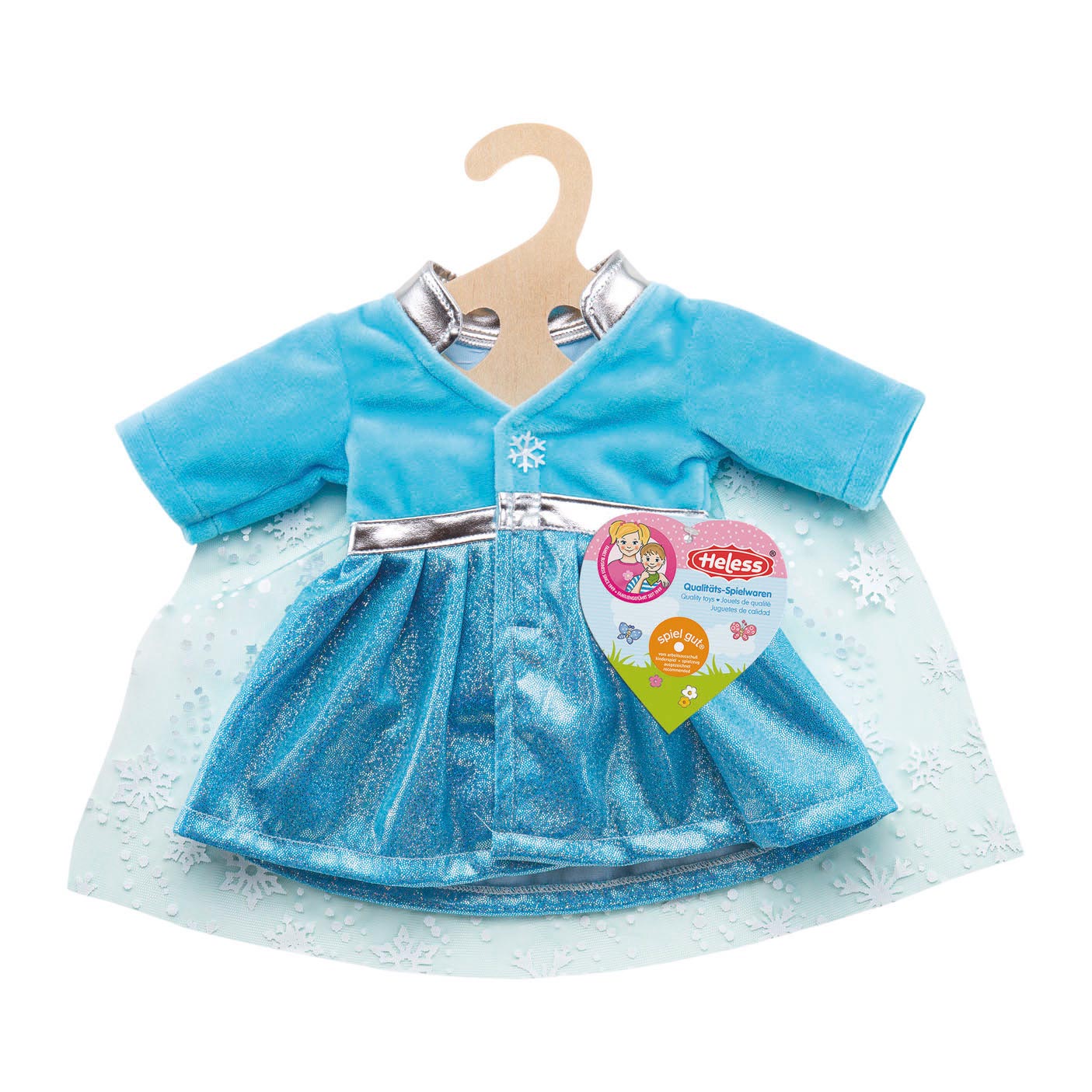 Heless Poppenjurk ijsprinses met cape, 28-35 cm