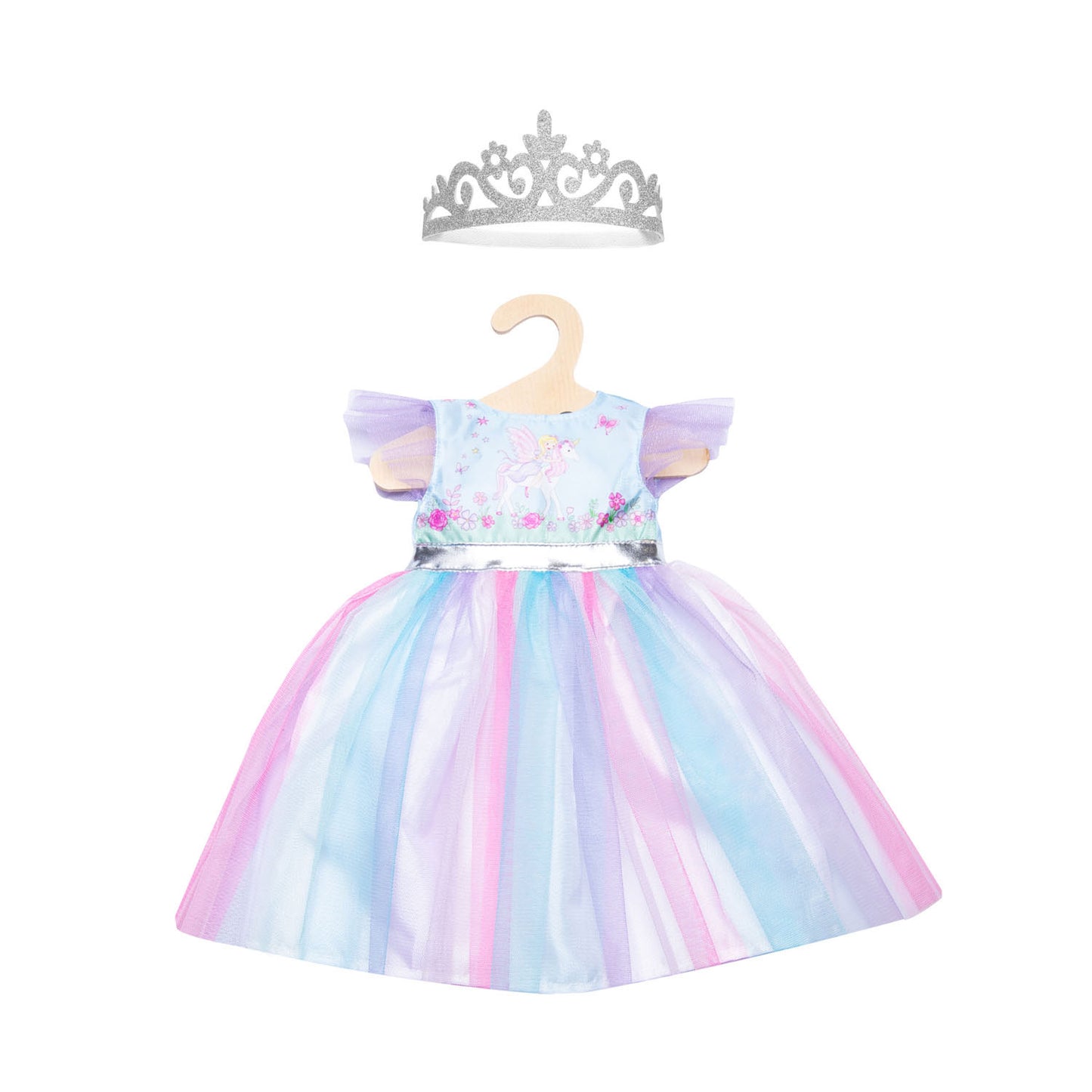 Heless Poppenjurk fee en eenhoorn met kroon, 28-35 cm