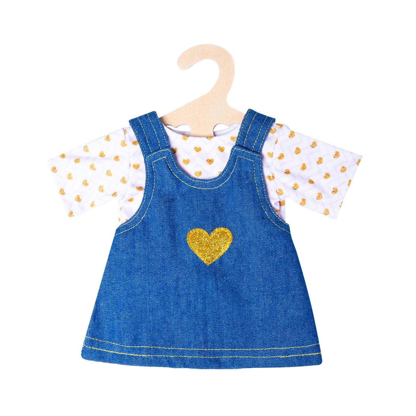 Heless Poppenjurk met gouden t-shirt, 35-45 cm