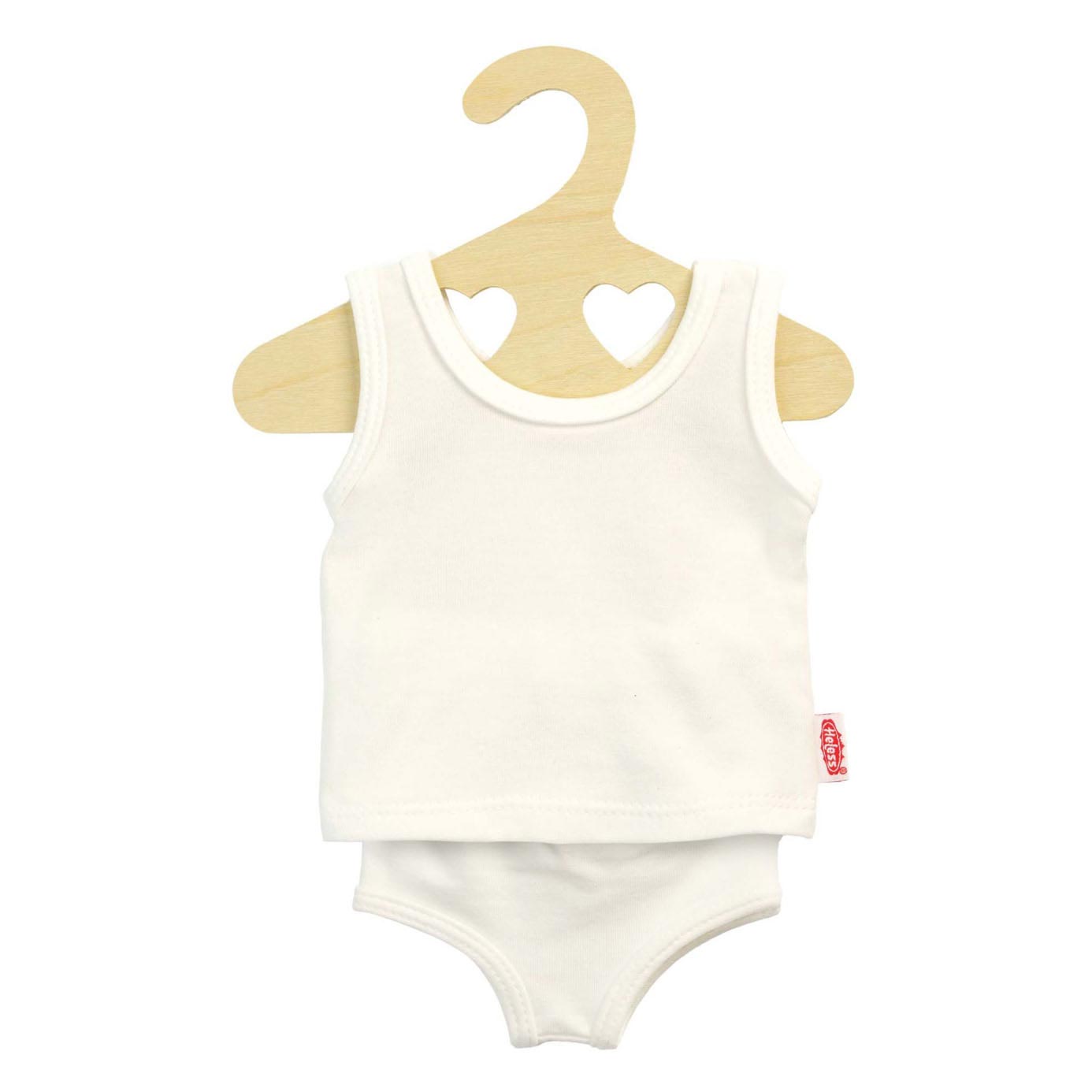 Heless Poppenonderbroek en -hemd wit, 28-35 cm