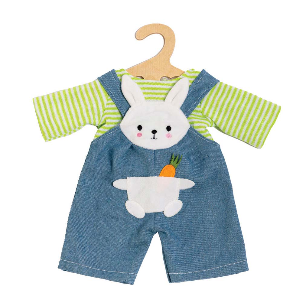 Heless Poppen tuinbroek met gestreept shirt bunny lou, 35-45 cm