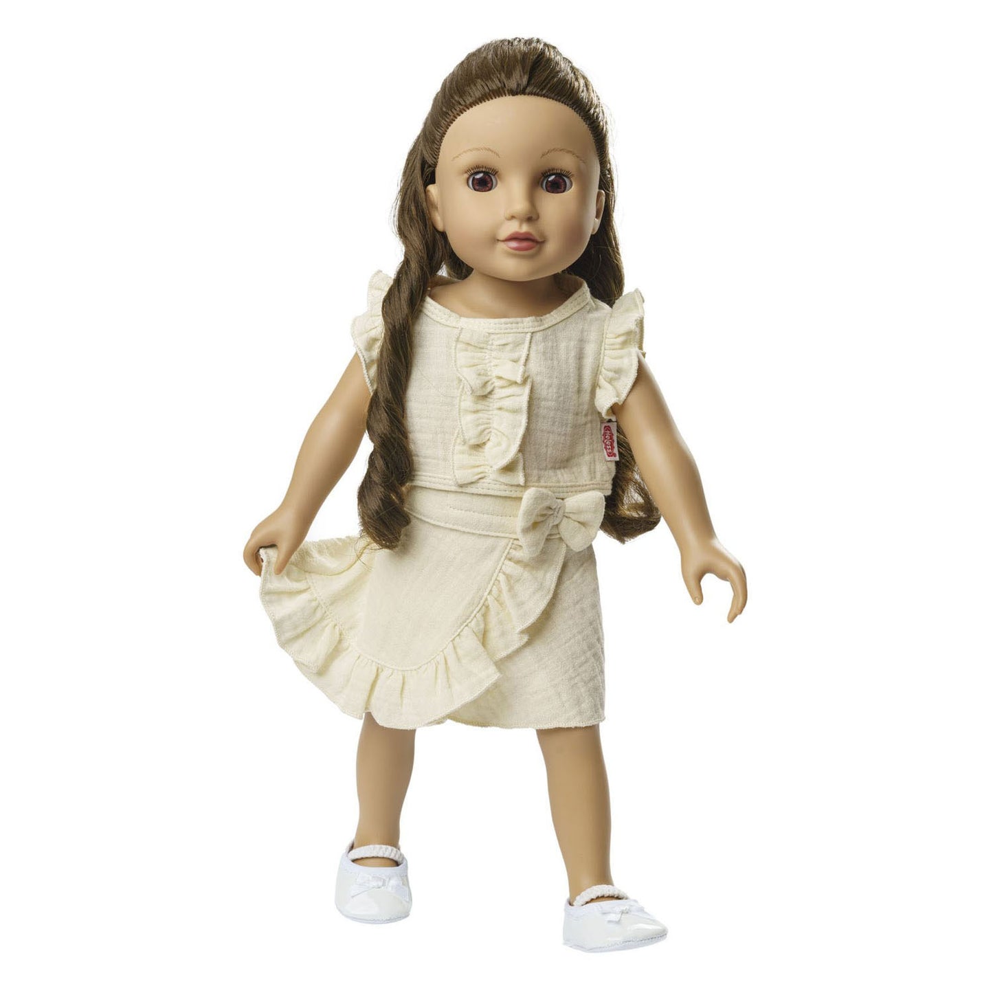 Heless Poppen wikkelrok ecru met ruches, 28-35 cm