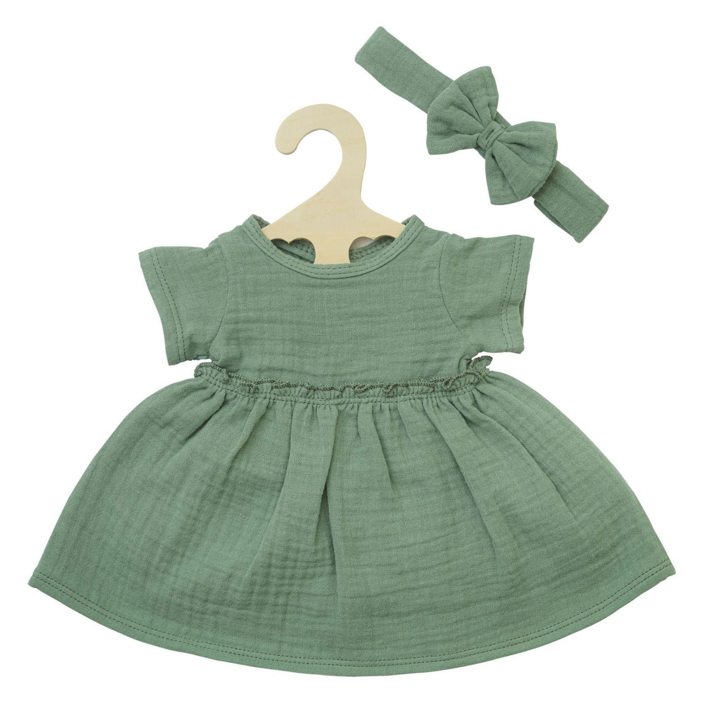 Heless Poppenjurk groen met ruches, 28-35 cm