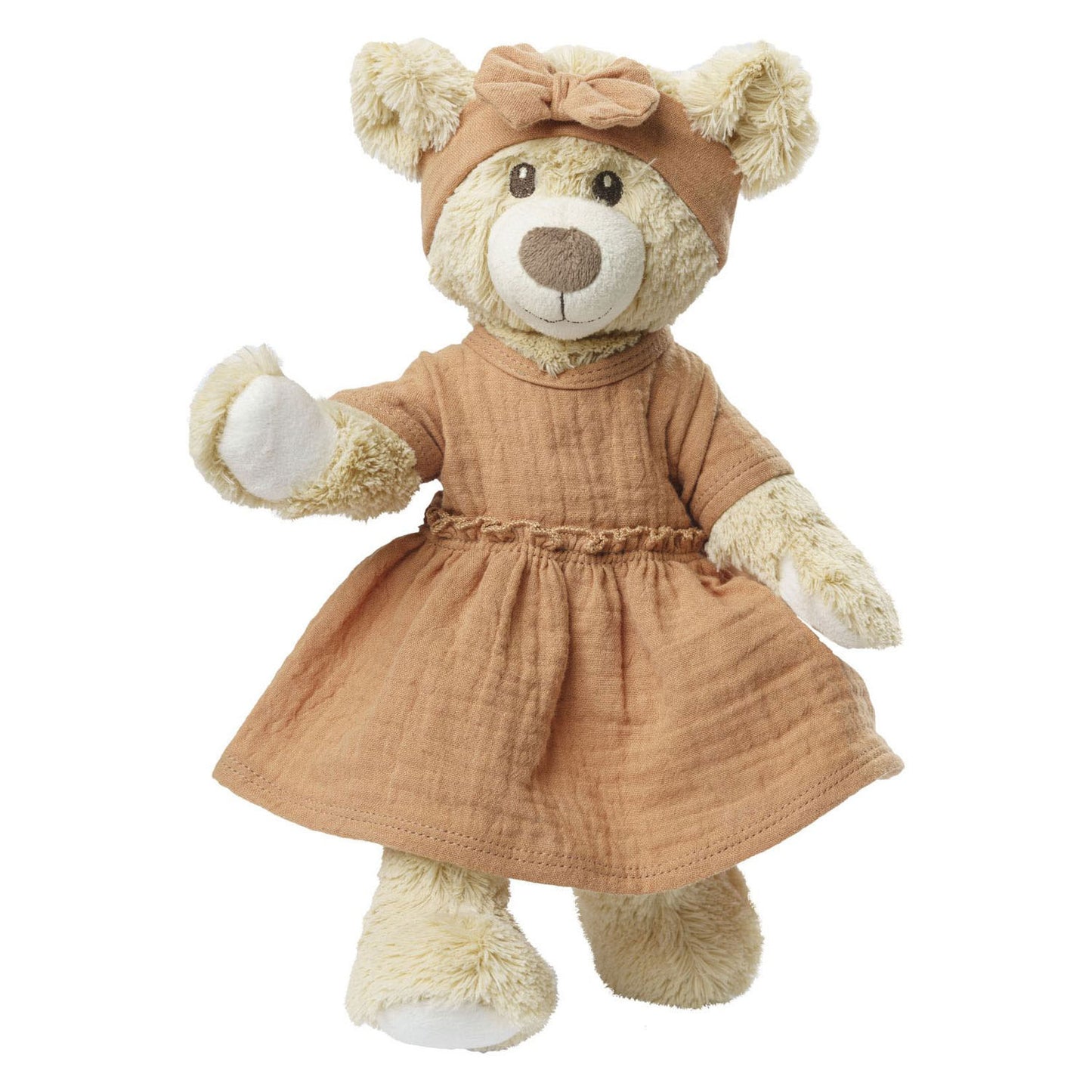 Heless Poppenjurk bruin met ruches, 28-35 cm