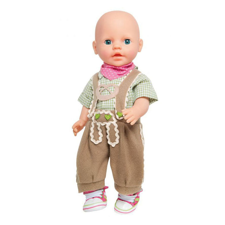 Heless Poppenkleding lederhosen met overhemd en sjaal,35-45 cm