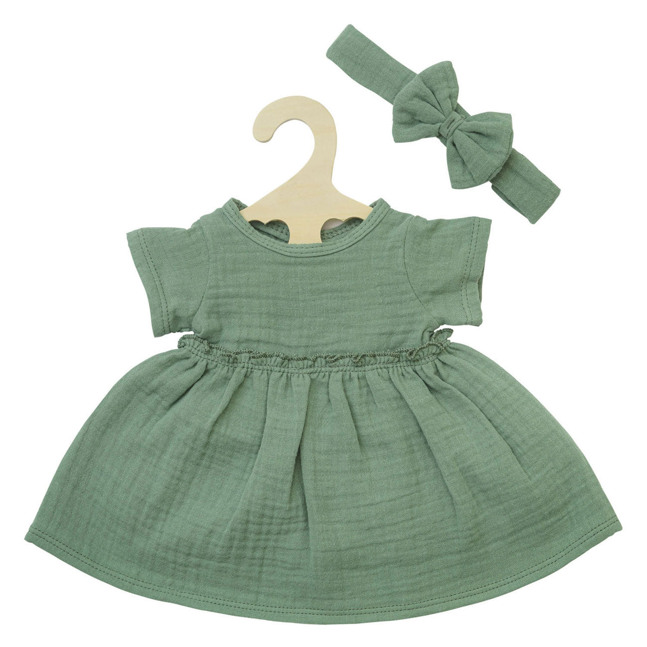 Heless Poppenjurk groen met ruches, 35-45 cm