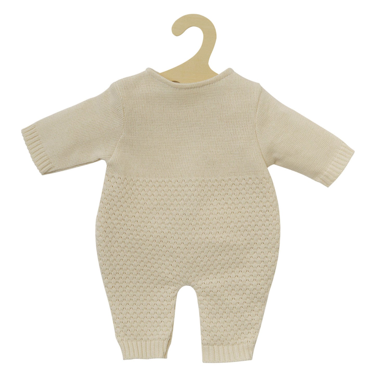 Heless Poppen brei overall ecru, 35-45 cm