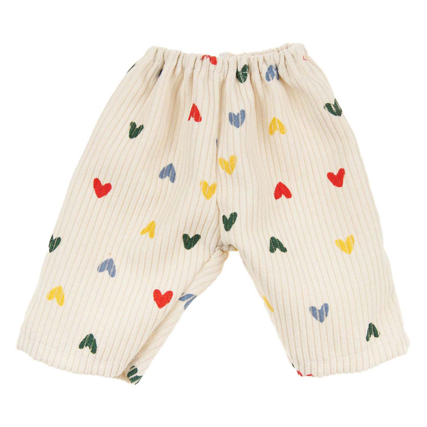 Heless Poppen ribfluwelen broek hartjesconfetti, 28-35 cm
