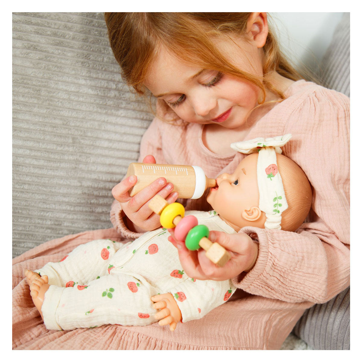 Heless Houten poppenbabyset schaapje - 3dlg.